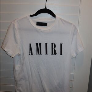 AMIRI White Tee with Black Label